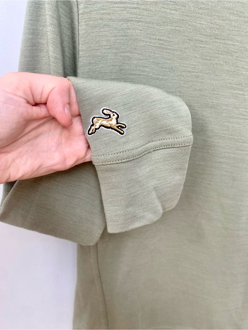 Tracksmith sweatshirt Light Olive Green Quarter-Zip Pullover size small - Picture 5 of 6
